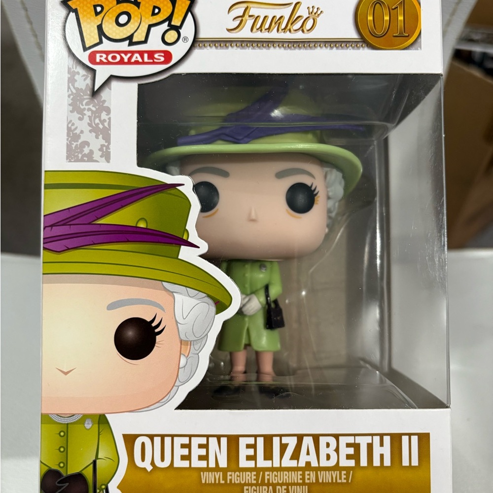 Funko Royals Queen Elizabeth II Green and Purple Figure